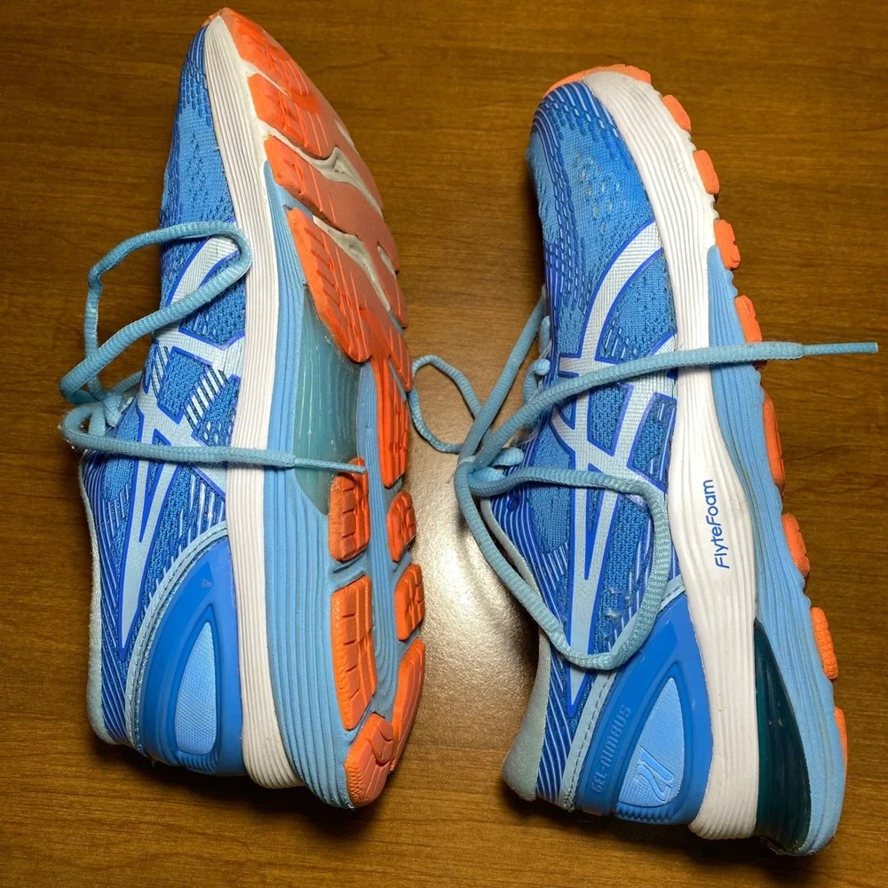 Asics Gel-Nimbus 21 Blue Running Shoes Womens 6 1012A156-400